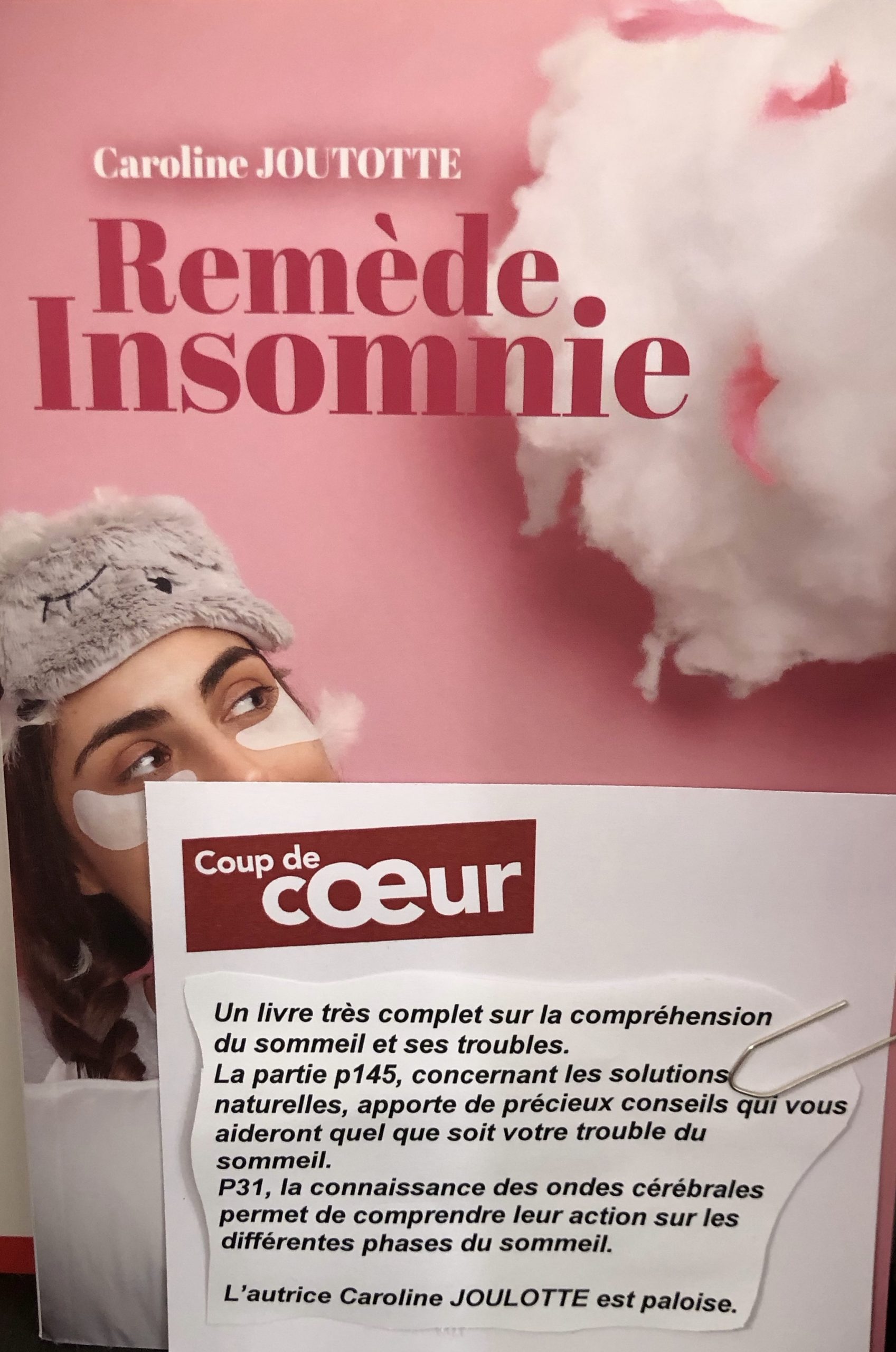 coup coeur leclerc remede insomnie 100% naturel caroline joutotte editions fernand lanore